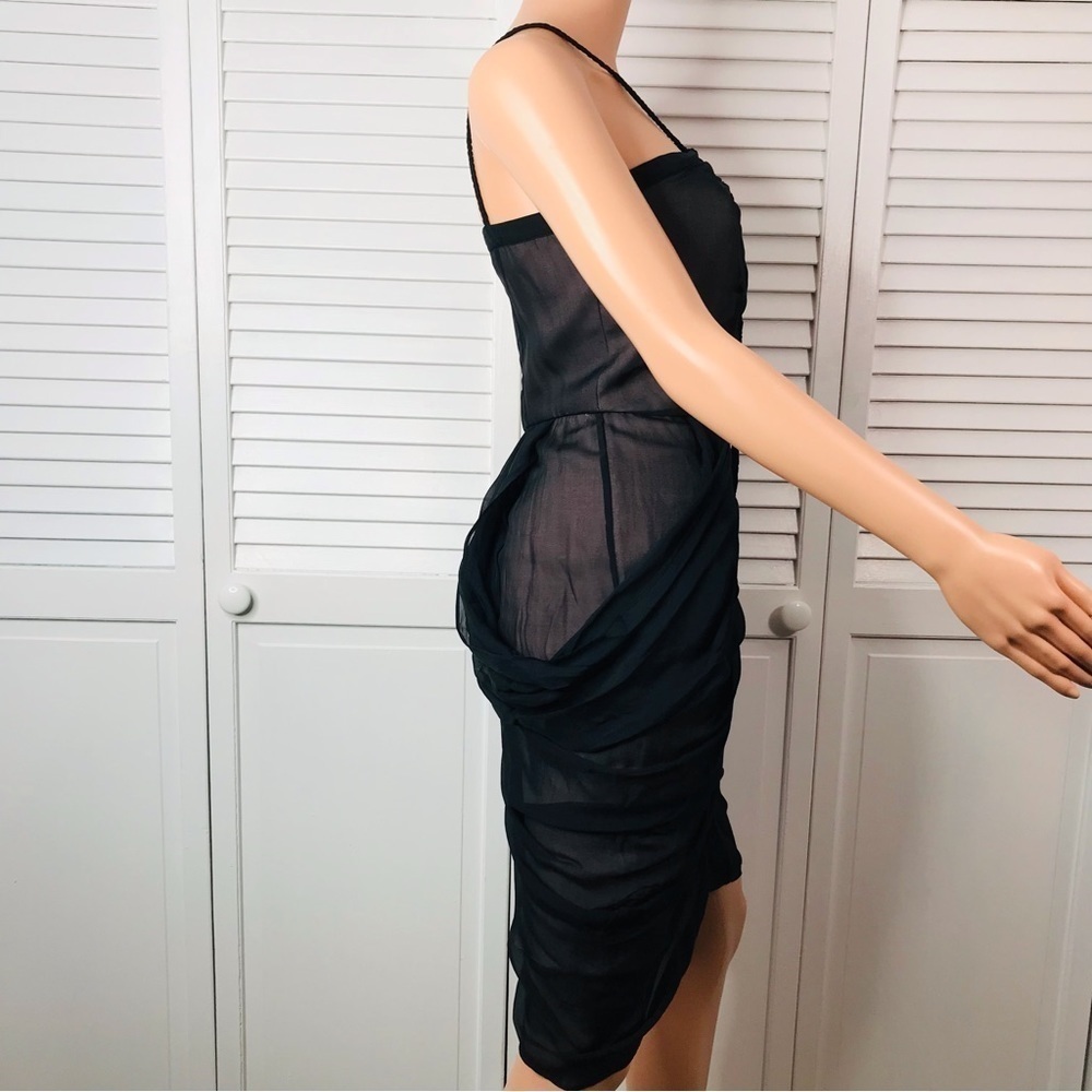 ⛔️SOLD⛔️New DIANE VON FURSTENBERG Black Dressette Silk Dress Size 6 - Picture 5 of 12